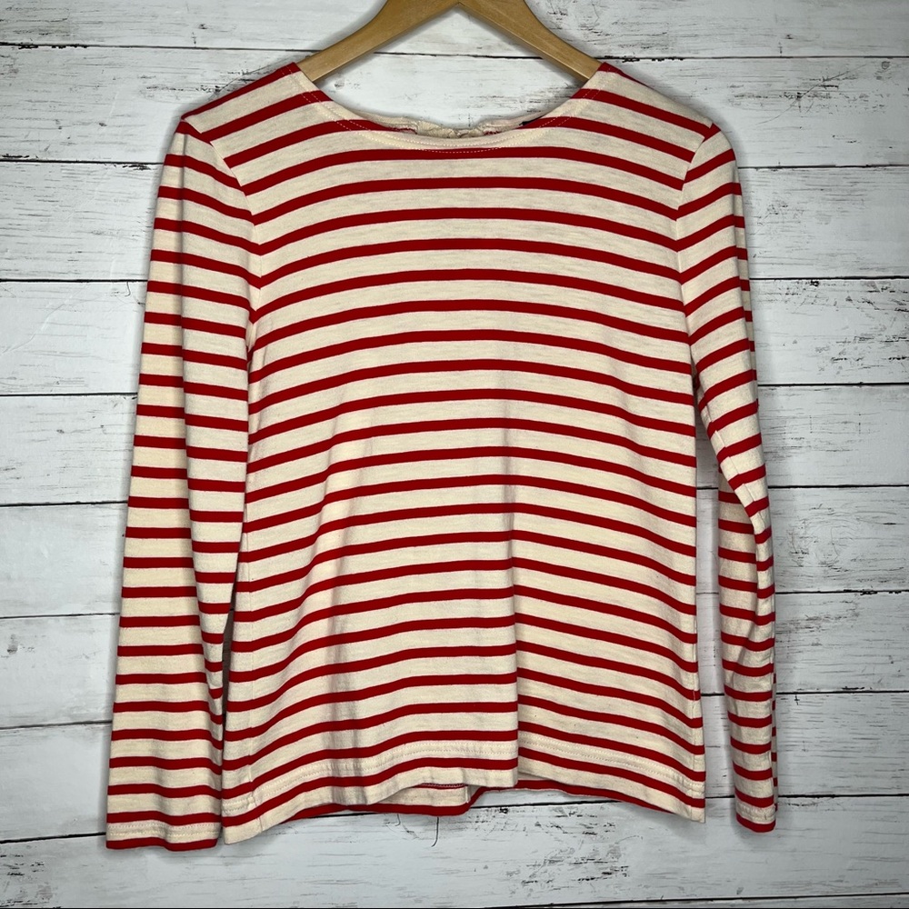 J Crew striped top bows